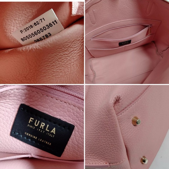 Furla XL leather tote never used poppy pink great for Spring/Summer Nordstrom - Picture 11 of 11
